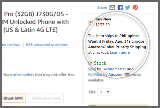 Amazon Philippines Website